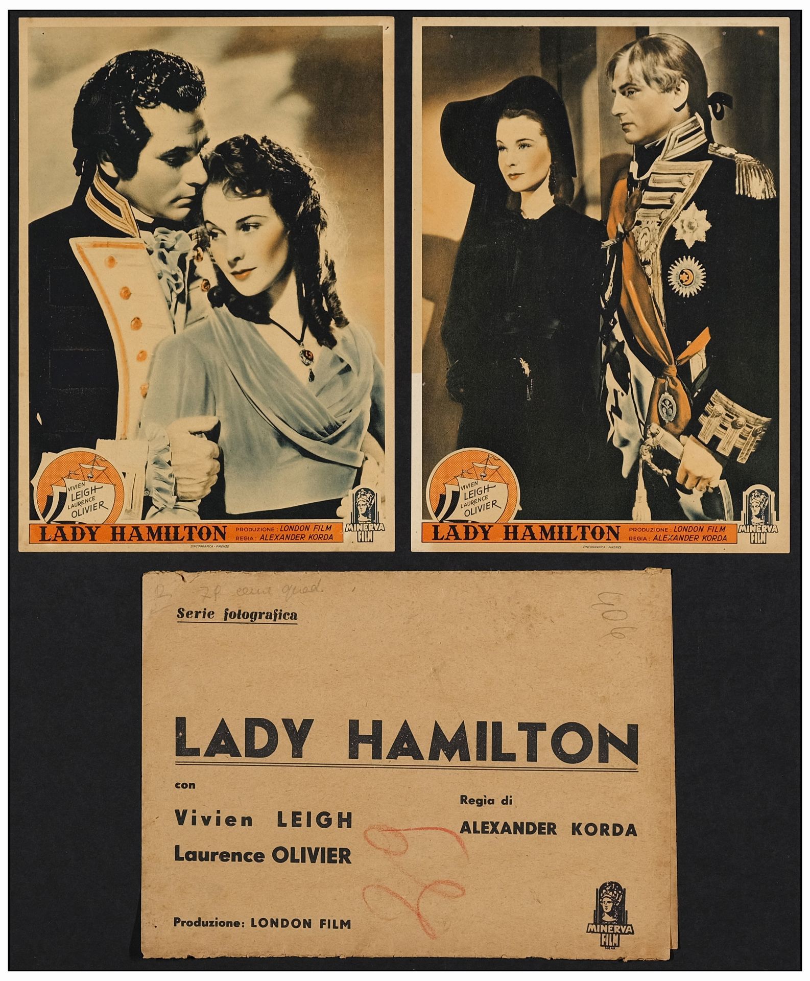 THAT HAMILTON WOMAN - First Post War Set of 10 Italian Photobustas (9.5" x 13.25); Very Fine- - Bild 3 aus 3