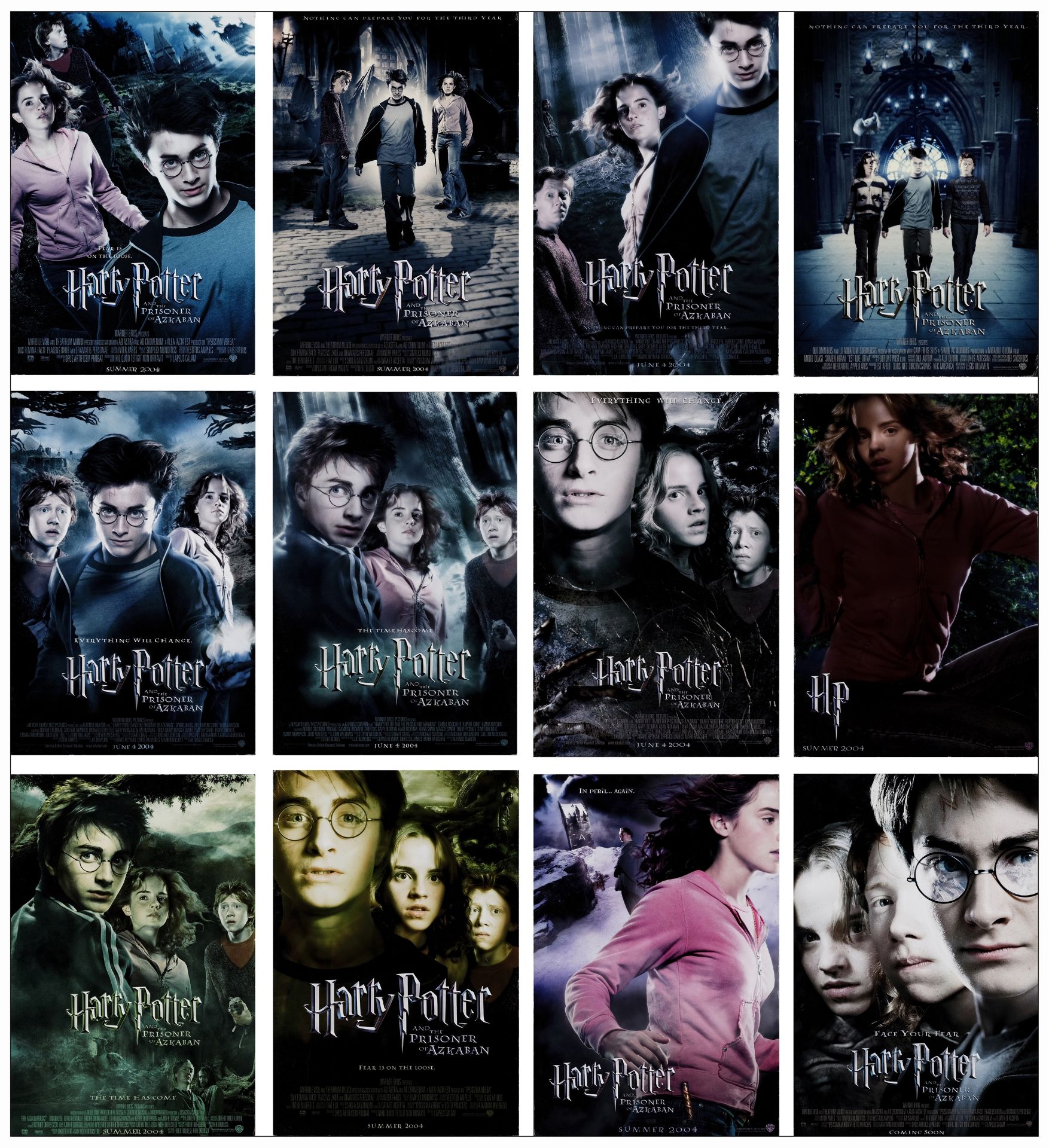 HARRY POTTER AND THE PRISONER OF AZKABAN - Photographic Concept Designs (12) (13.5" x 20" ); Very Fi