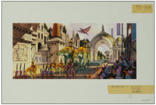 STAR WARS: THE PHANTOM MENACE - Concept Print (18" x 22"); Concept Artwork for Theed City; Very Fine