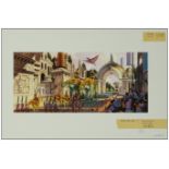 STAR WARS: THE PHANTOM MENACE - Concept Print (18" x 22"); Concept Artwork for Theed City; Very Fine