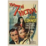 THE 7TH VICTIM - One Sheet (27" x 41"); Very Fine- on Linen