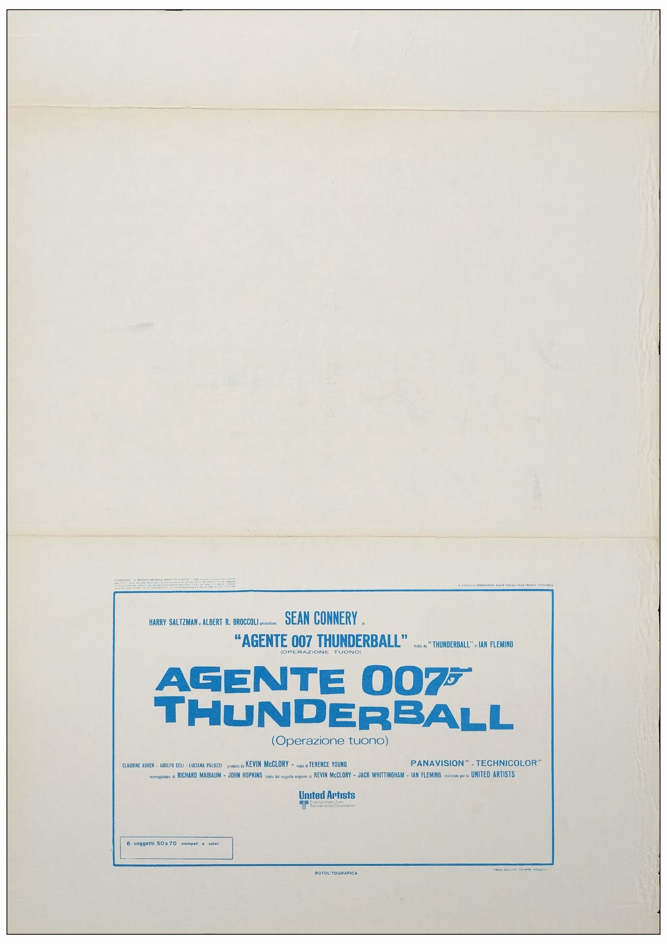 JAMES BOND: THUNDERBALL/YOU ONLY LIVE TWICE - Italian Photobusta Sets (2) of (6) (18" x 26.25"); Fin - Image 9 of 17