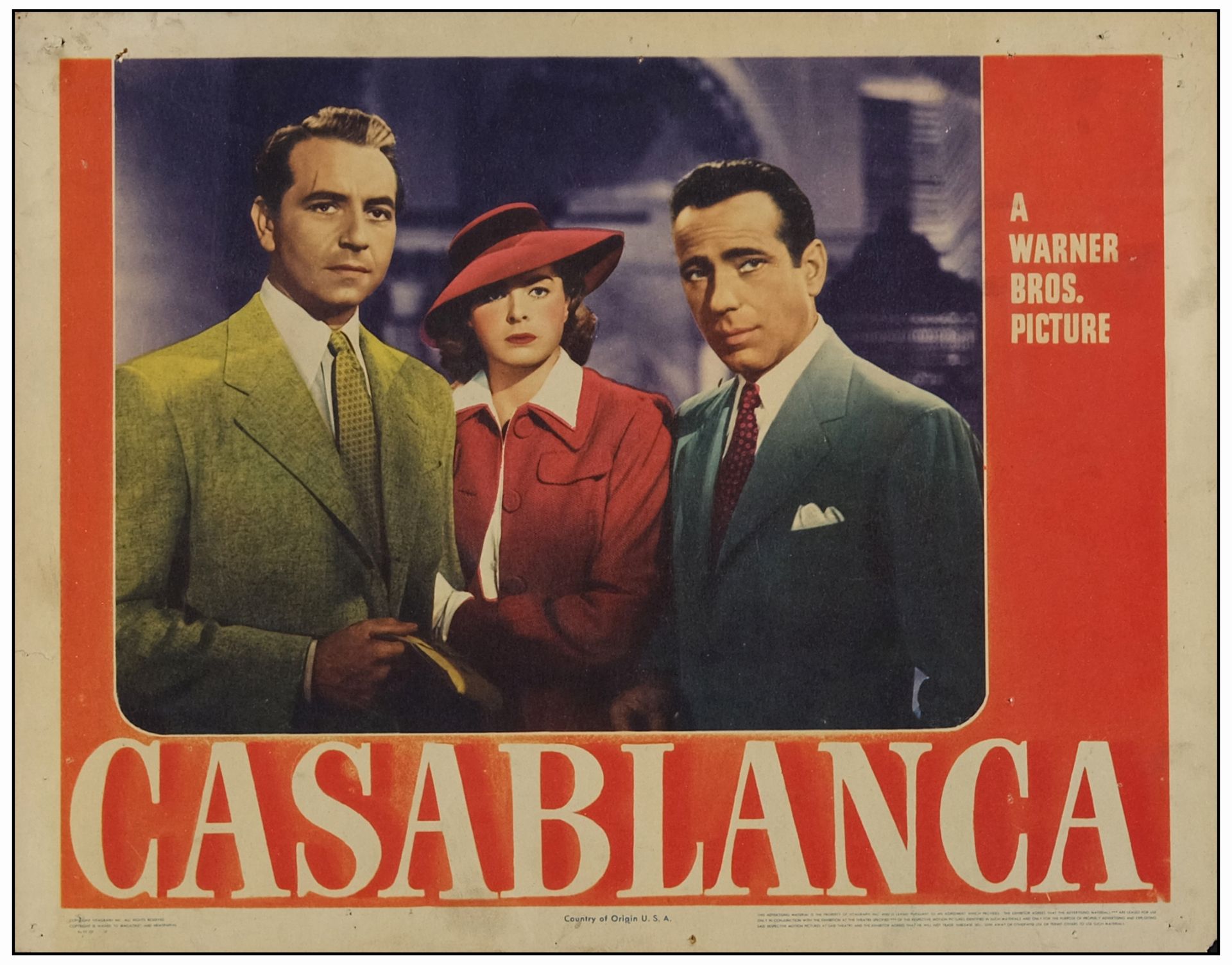 CASABLANCA - Lobby Card (11" x 14" ); Fine