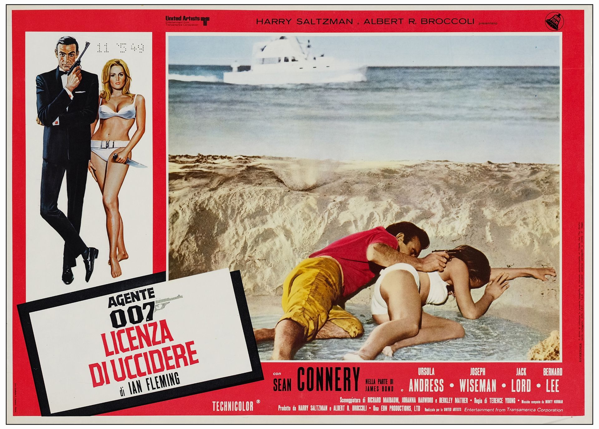 JAMES BOND: DR. NO/FROM RUSSIA WITH LOVE - Italian Photobusta Sets (2) of (6) (18" x 26.25"); Fine+ - Image 17 of 19