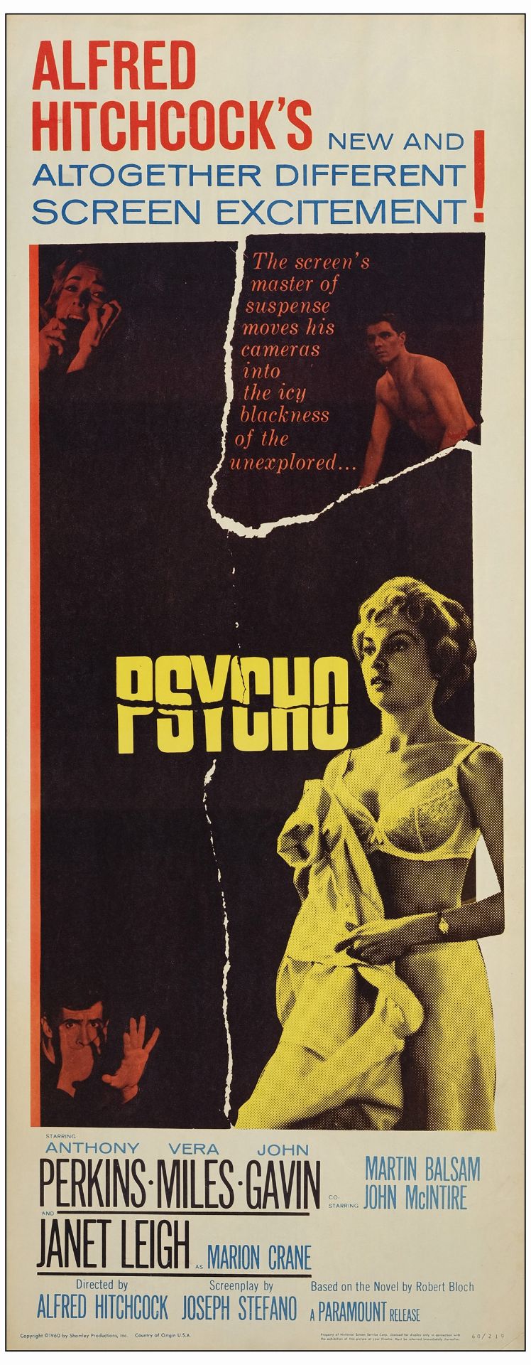 PSYCHO - Insert (14" x 36"); Very Fine- Rolled