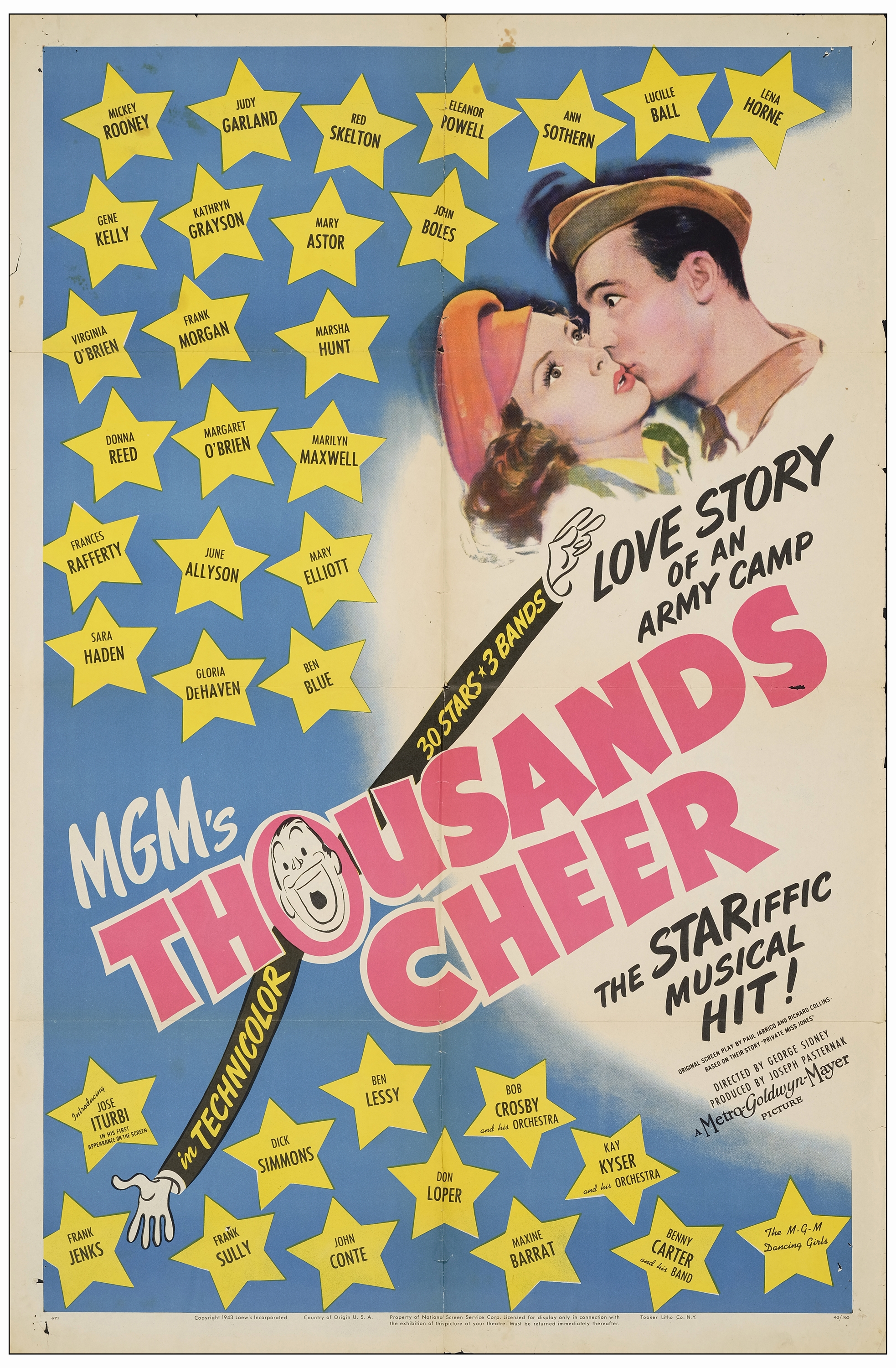 THOUSANDS CHEER - One Sheet (27" x 41"); Very Fine- Folded