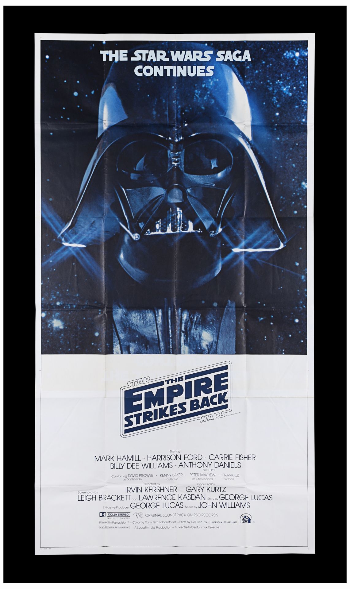 STAR WARS: THE EMPIRE STRIKES BACK - Three Sheet (41" x 78"); Fine Folded