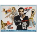 JAMES BOND: FROM RUSSIA WITH LOVE - British Quad (30" x 40"); Very Fine- Folded