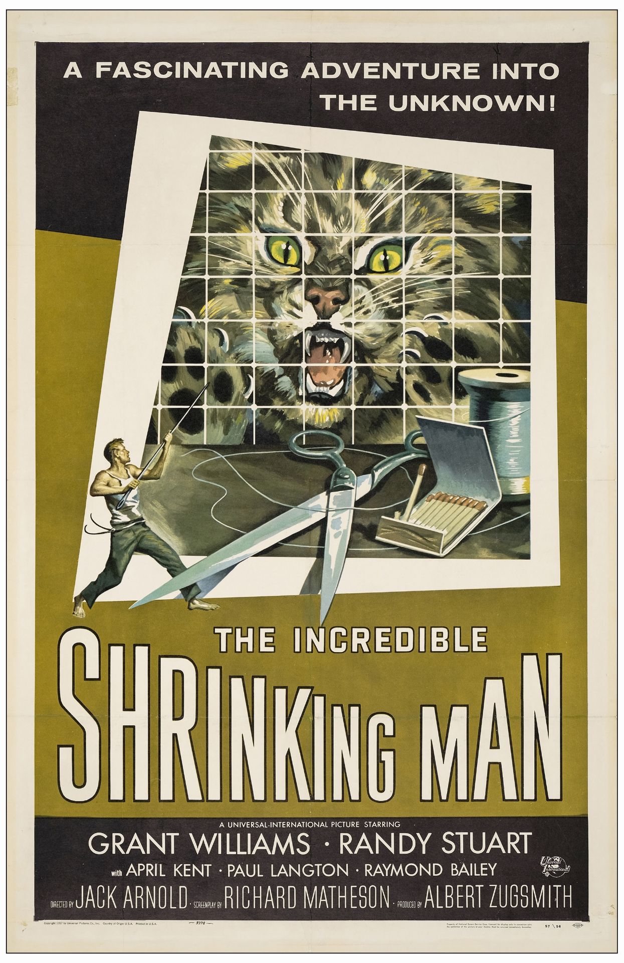THE INCREDIBLE SHRINKING MAN - One Sheet (26.75" x 41.25"); Very Good on Linen