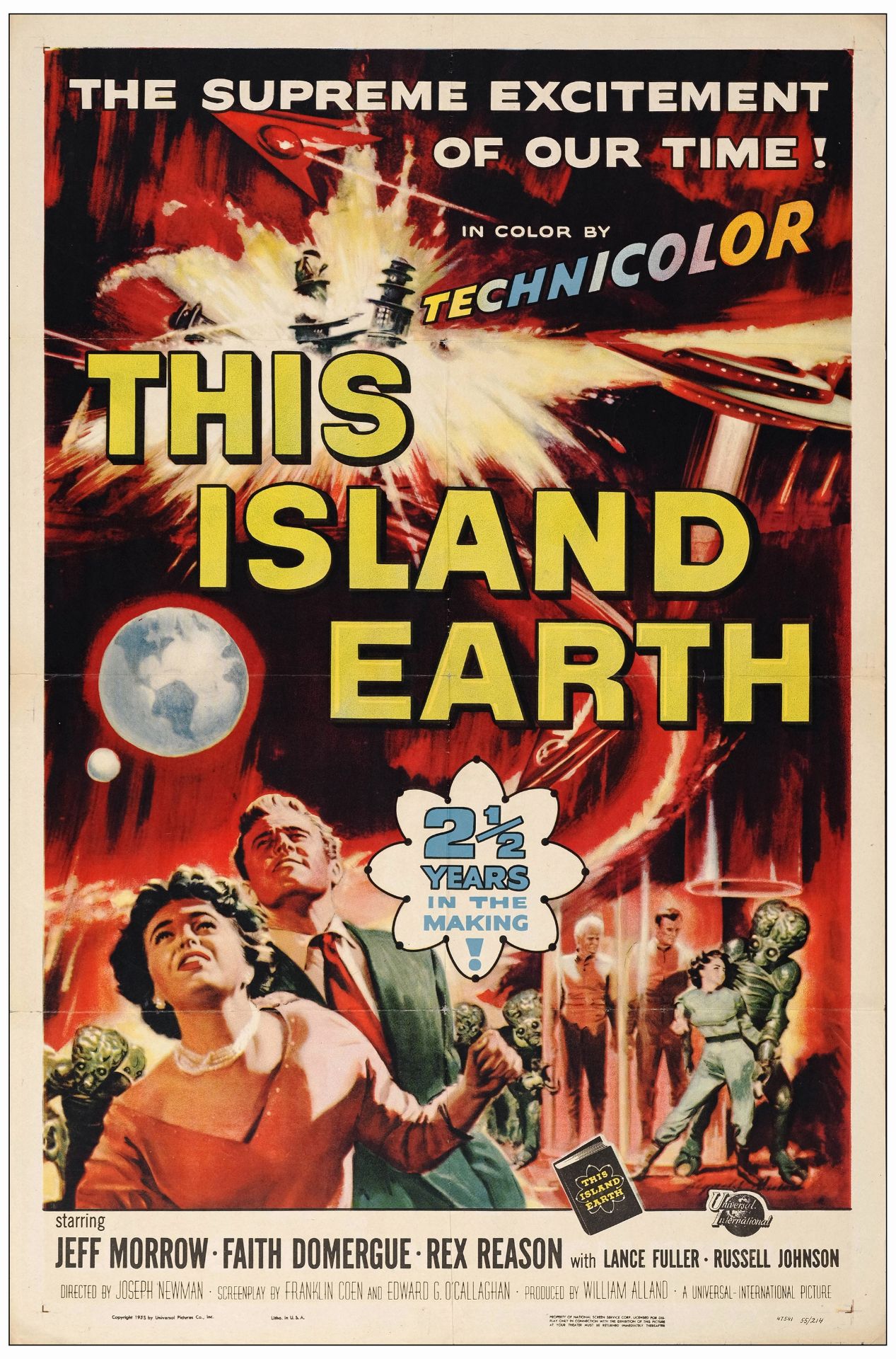 THIS ISLAND EARTH - One Sheet (27" x 41"); Very Fine- Folded