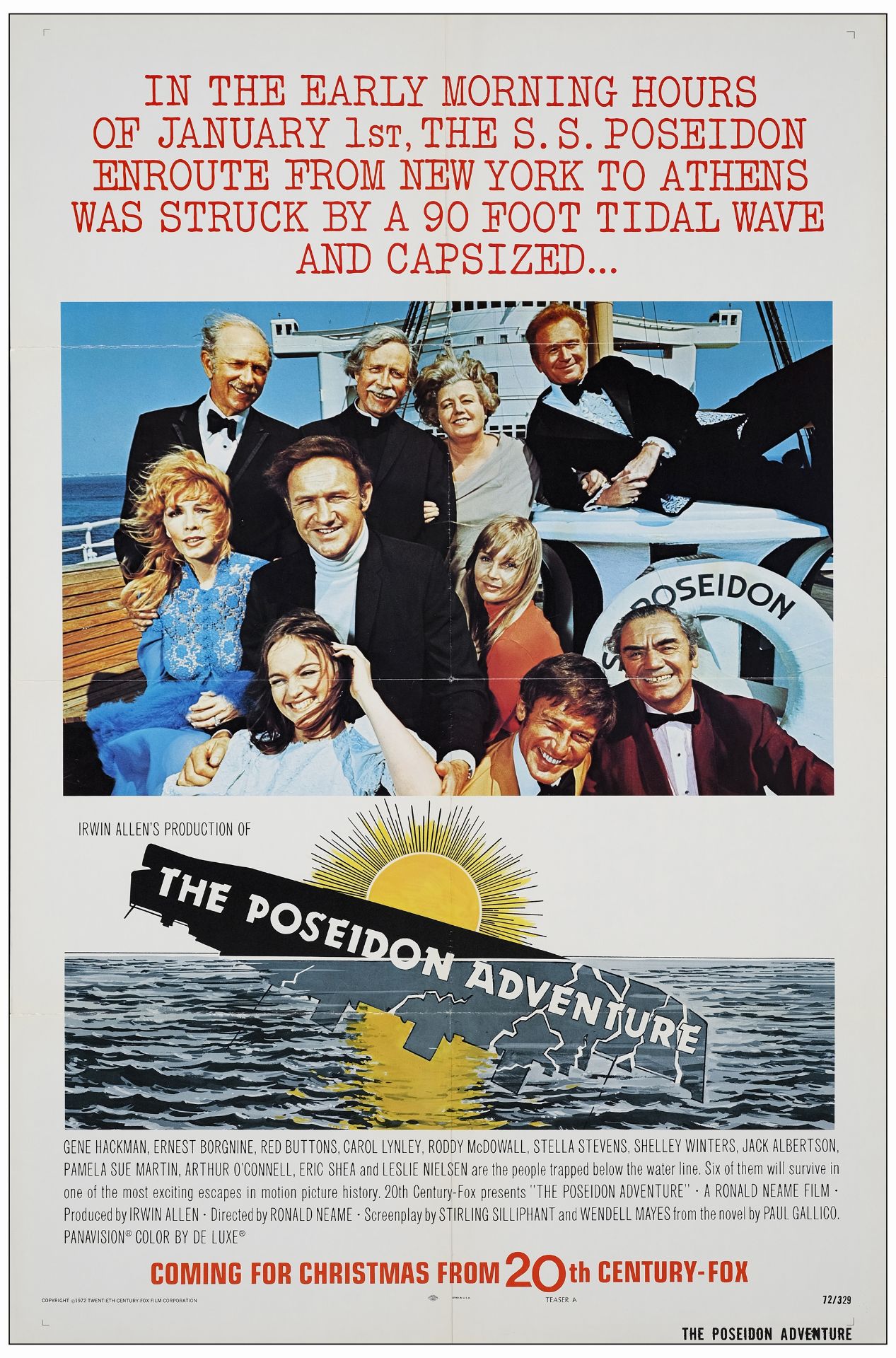 THE POSEIDON ADVENTURE - One Sheets (2) (27" x 41"); Advance & One Sheet; Very Fine Folded - Image 2 of 3