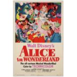 ALICE IN WONDERLAND - One Sheet (27" x 41" ); Very Fine- Folded