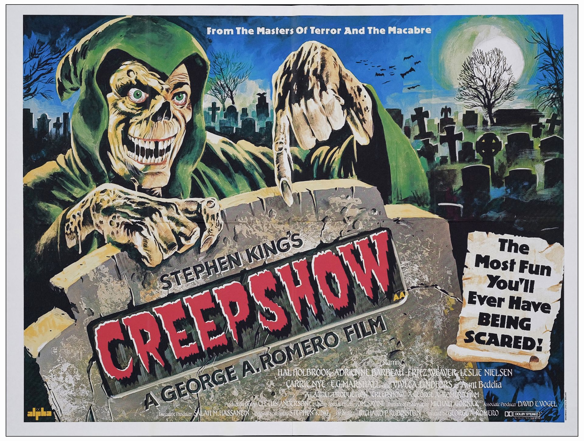 CREEPSHOW - British Quad (30" x 40"); Near Mint Folded