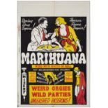 MARIHUANA - One Sheet (28" x 41"); Very Fine- Folded