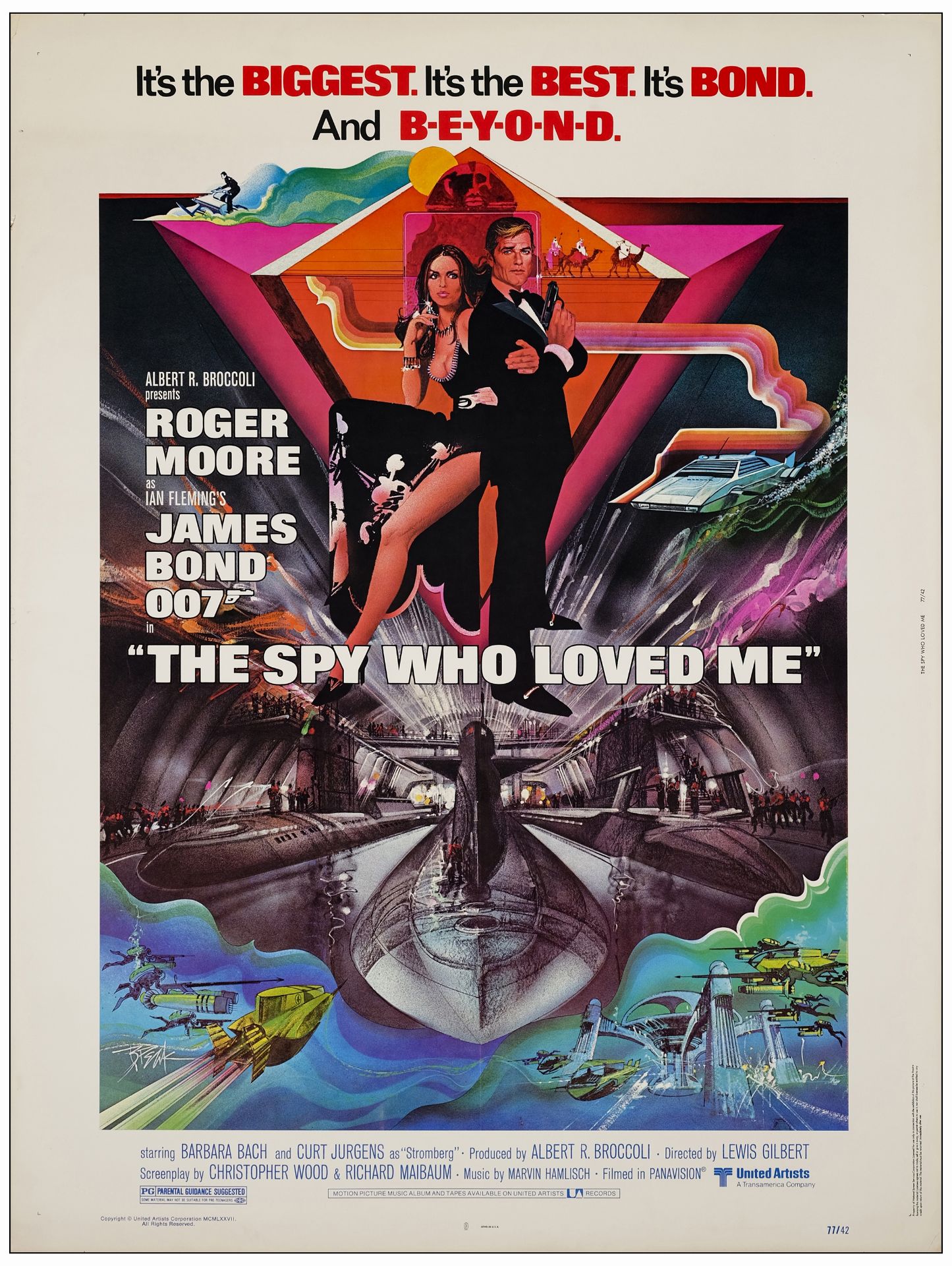 JAMES BOND: THE MAN WITH THE GOLDEN GUN, JAMES BOND: THE SPY WHO LOVES ME - 30" x 40" (2); Very Fine - Image 2 of 3