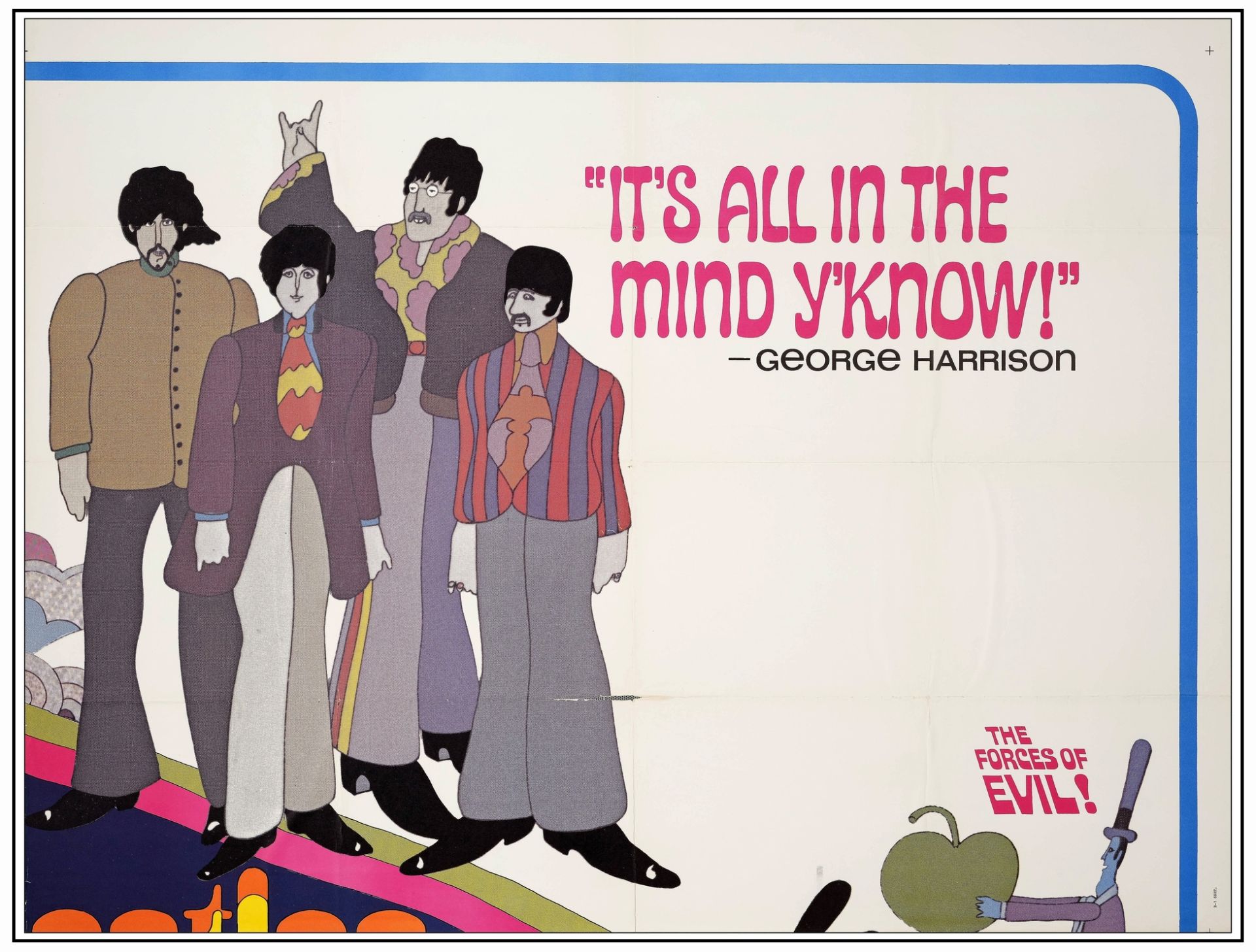 YELLOW SUBMARINE - Six Sheet (79" x 80"); Very Fine Folded - Bild 3 aus 5