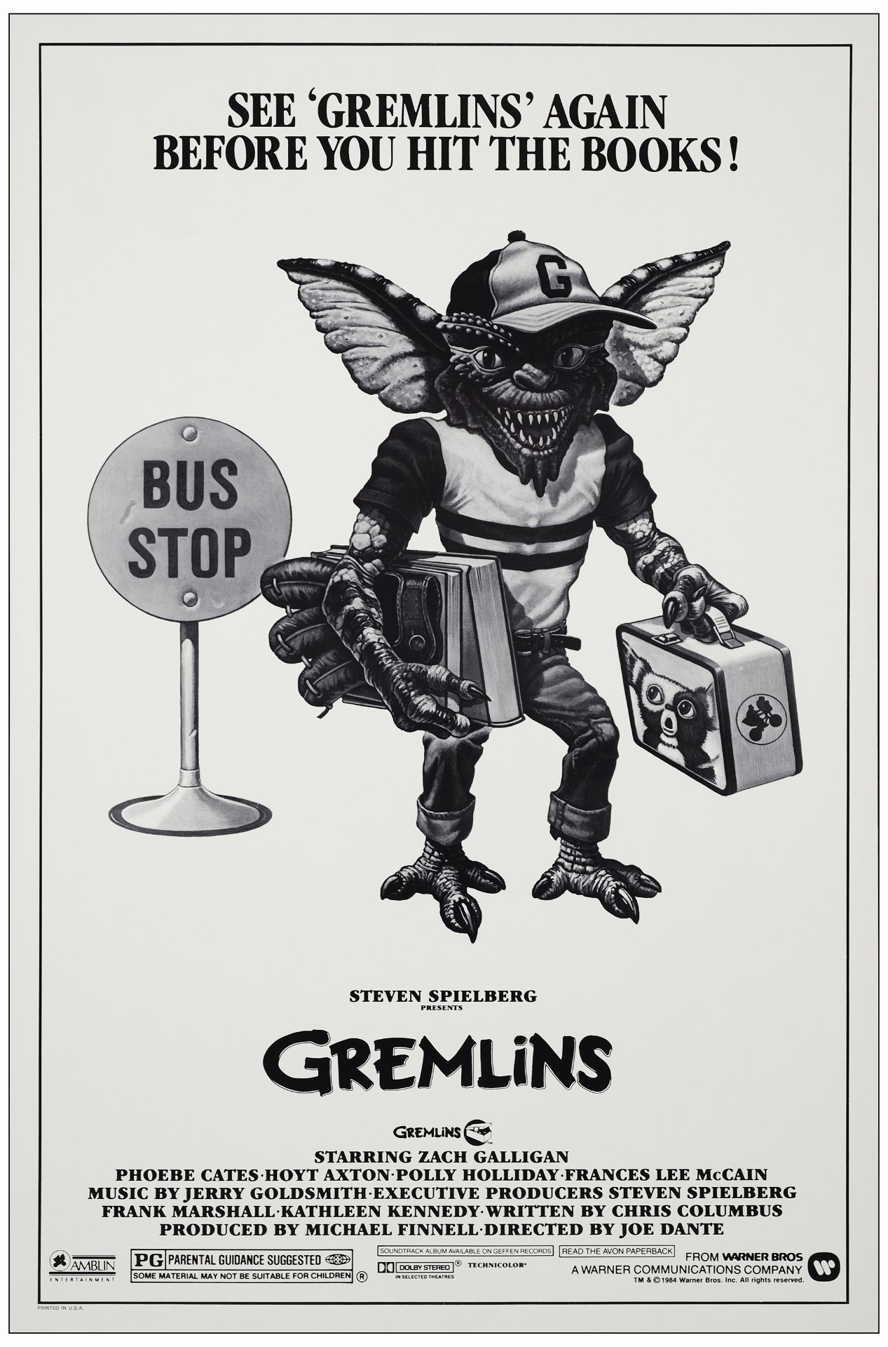 GREMLINS - One Sheet (27" x 41"); School Style; Very Fine+ Rolled