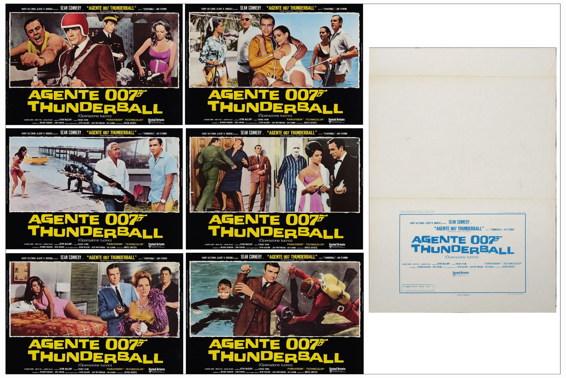 JAMES BOND: THUNDERBALL/YOU ONLY LIVE TWICE - Italian Photobusta Sets (2) of (6) (18" x 26.25"); Fin - Bild 2 aus 17