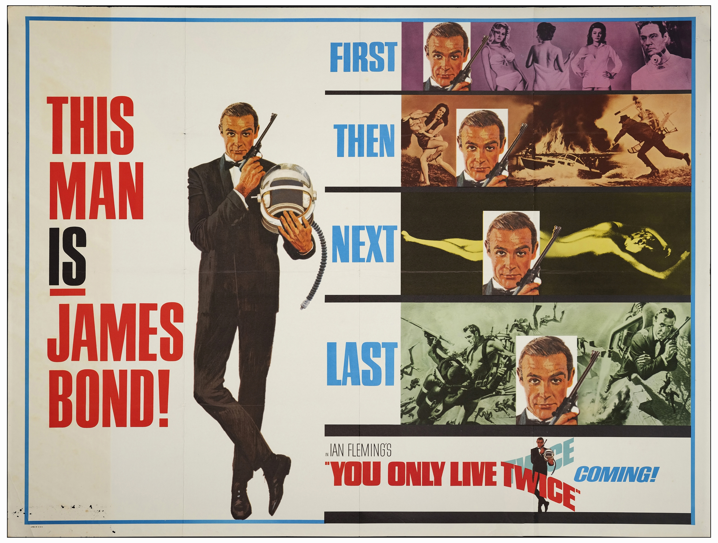 JAMES BOND: YOU ONLY LIVE TWICE - Subway (45" x 59"); Advance; Fine+ Folded