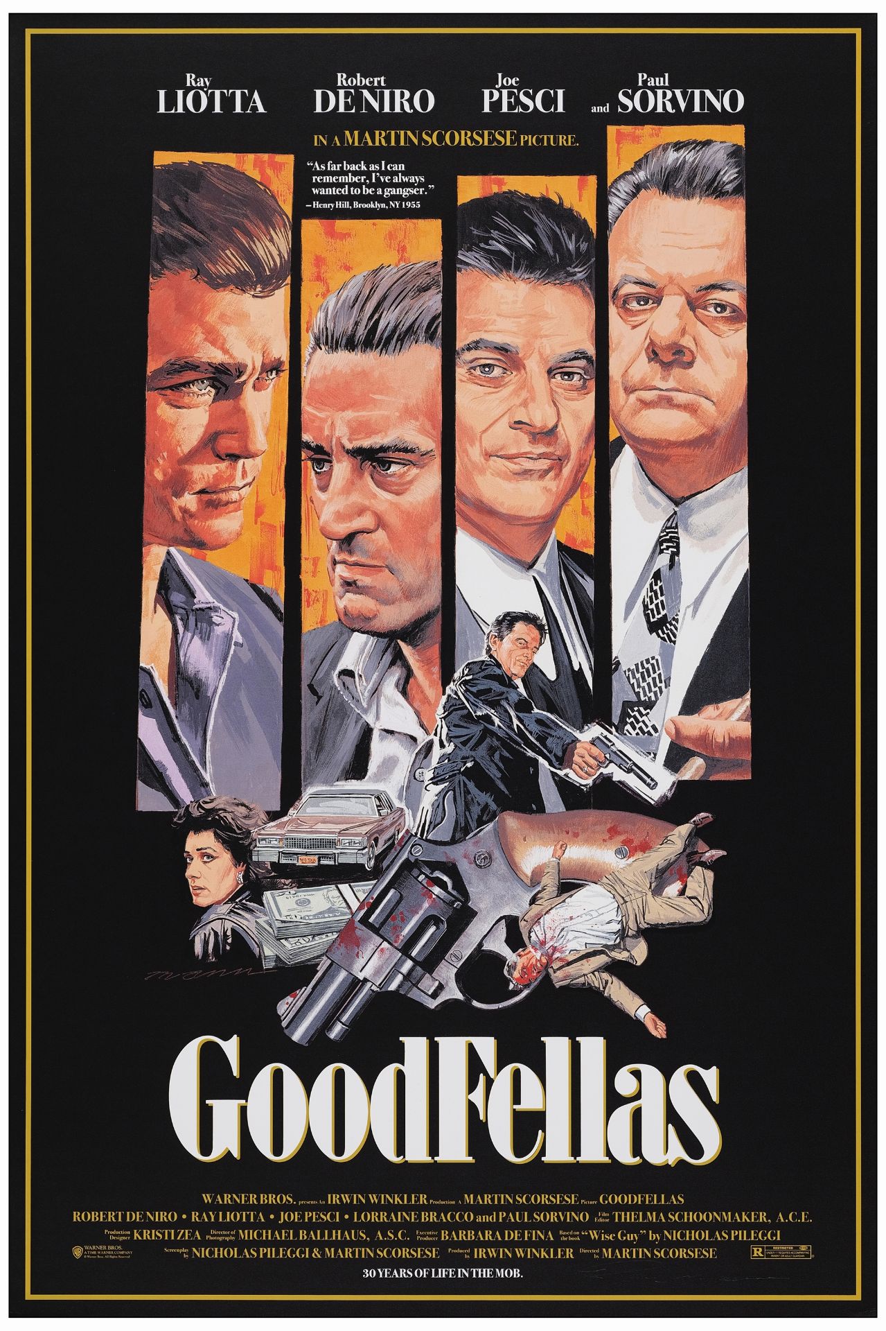 GOODFELLAS - Art Print (24" x 36") Signed by Artist; Varient; Mint Rolled