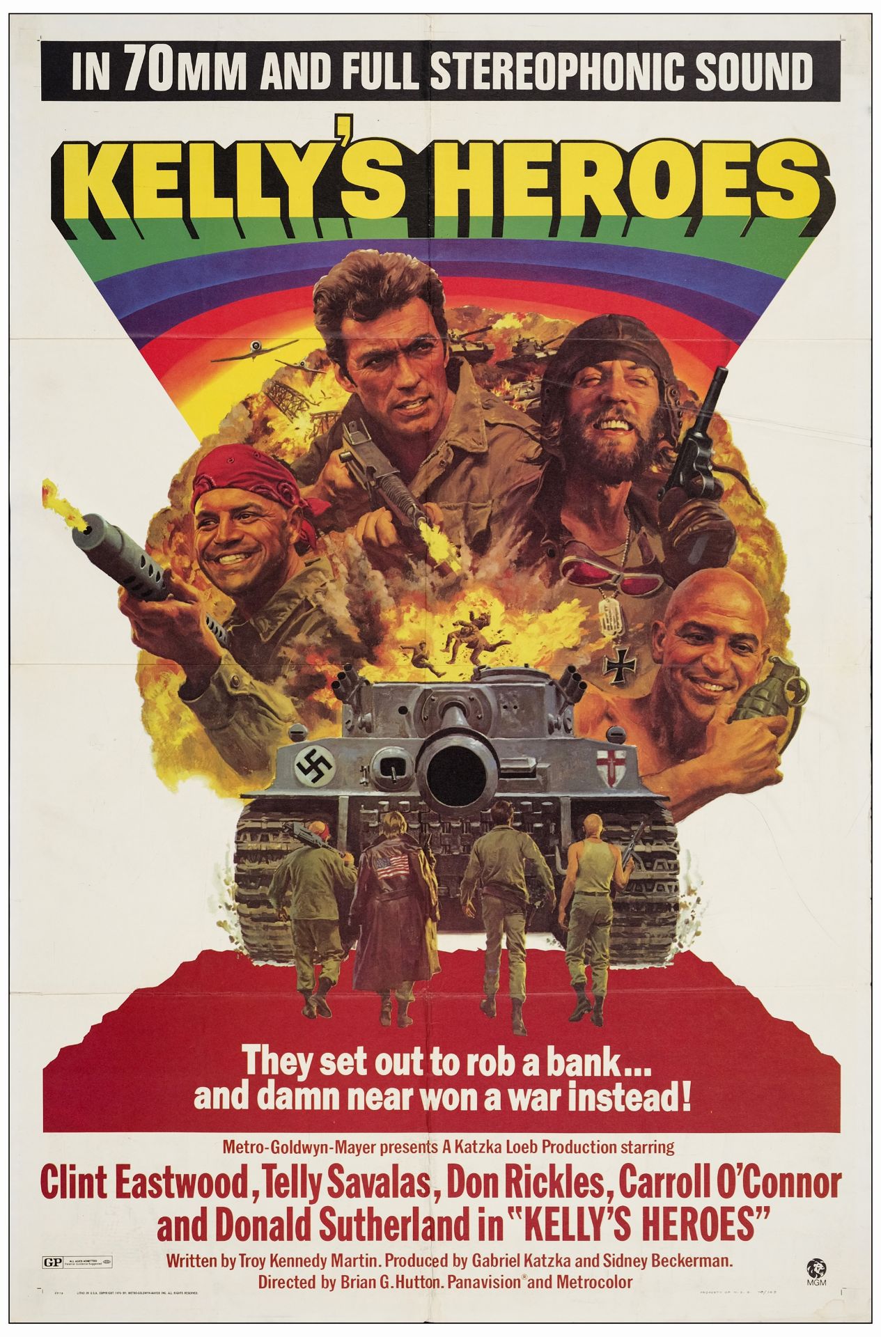 KELLY'S HEROES - One Sheet (27" x 41"); Fine+ Folded