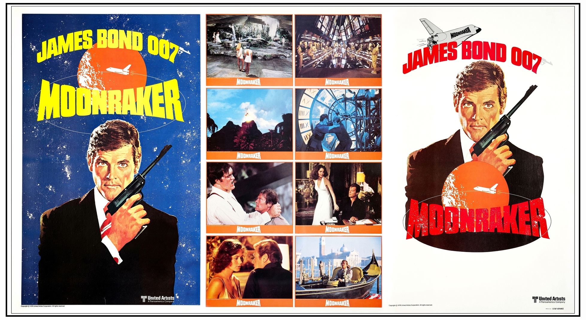 JAMES BOND: MOONRAKER - One Stop (41" x 77"); Very Fine on Linen