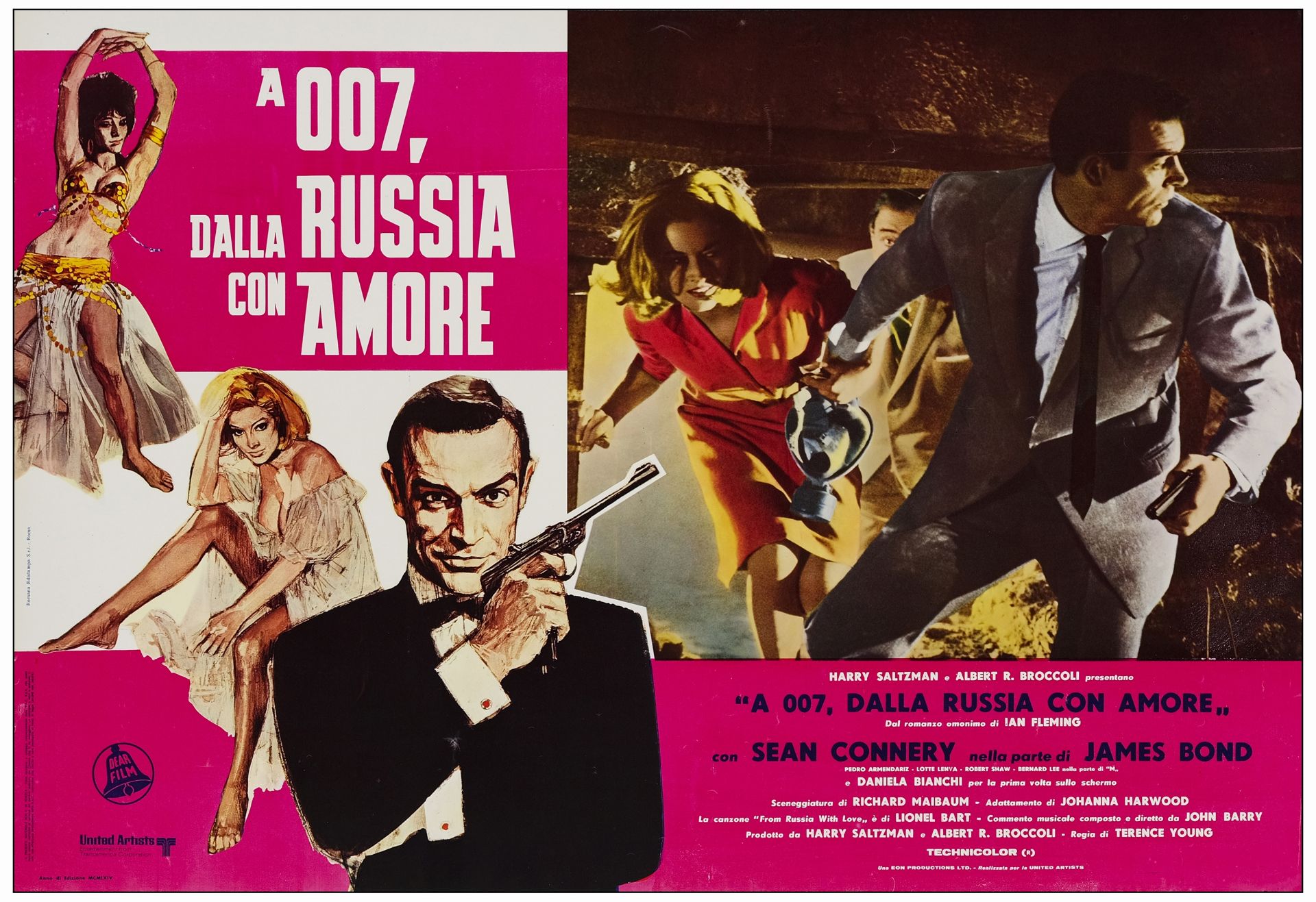 JAMES BOND: DR. NO/FROM RUSSIA WITH LOVE - Italian Photobusta Sets (2) of (6) (18" x 26.25"); Fine+ - Image 5 of 19