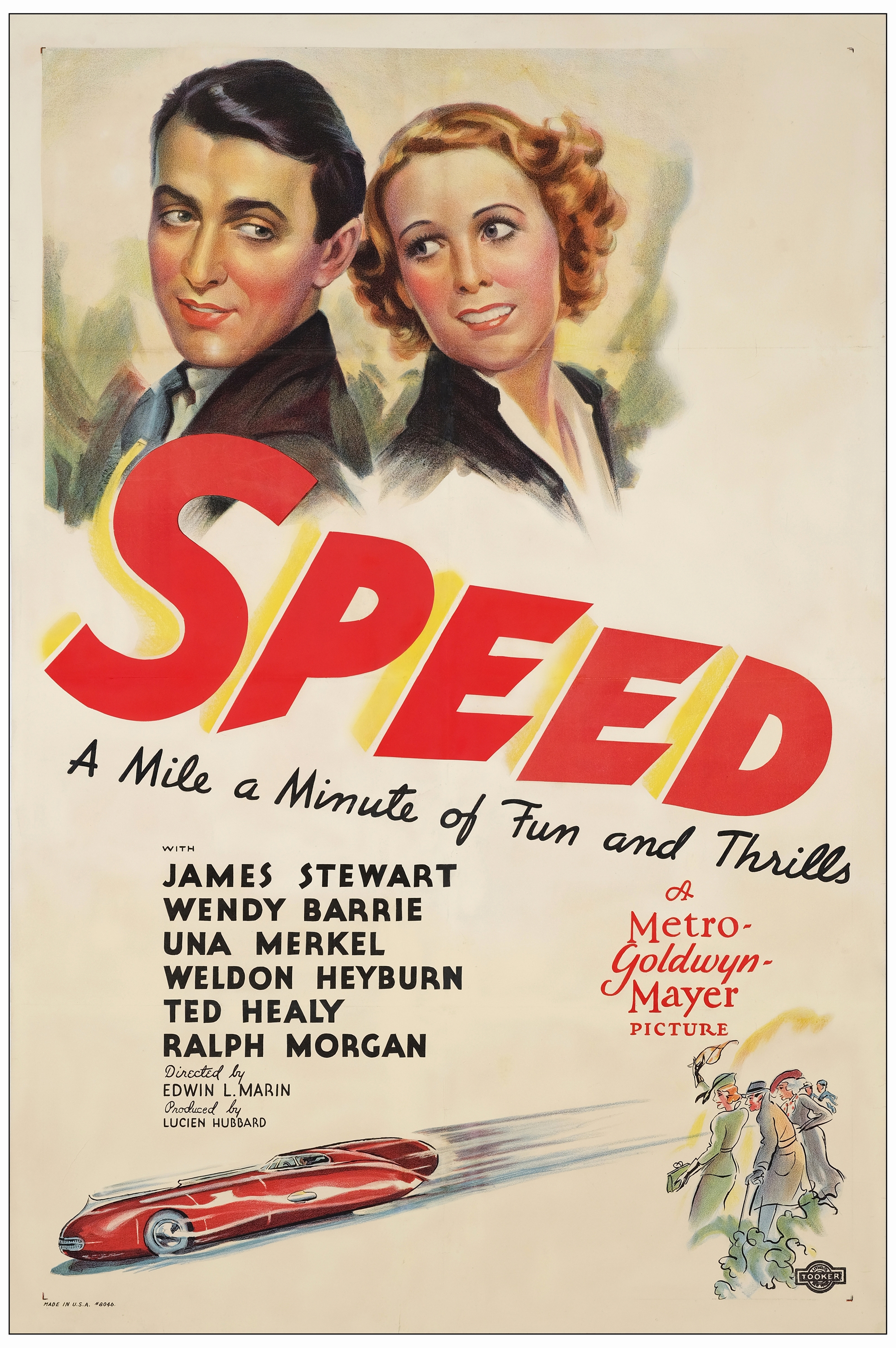 SPEED - One Sheet (27" x 41" ); Very Fine- on Linen