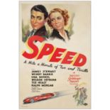 SPEED - One Sheet (27" x 41" ); Very Fine- on Linen