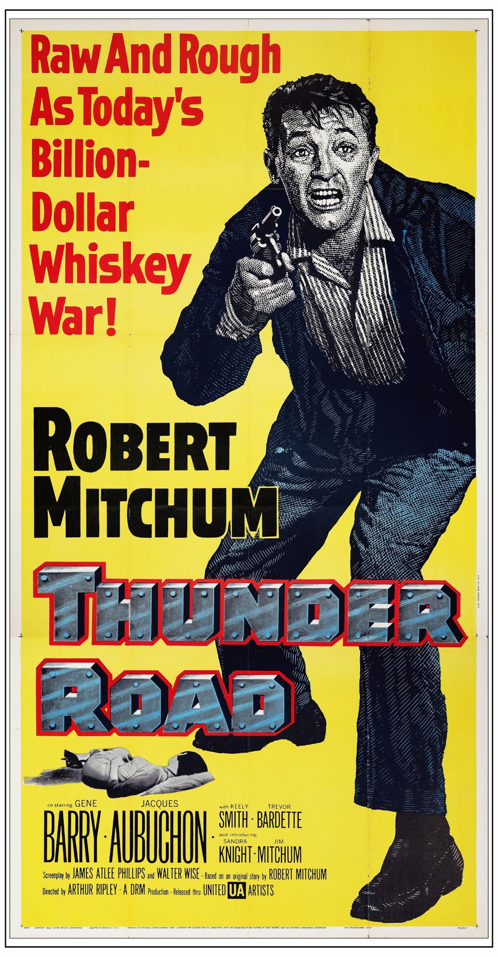 THUNDER ROAD - Three Sheet (41" x 79"); Very Good+ Folded