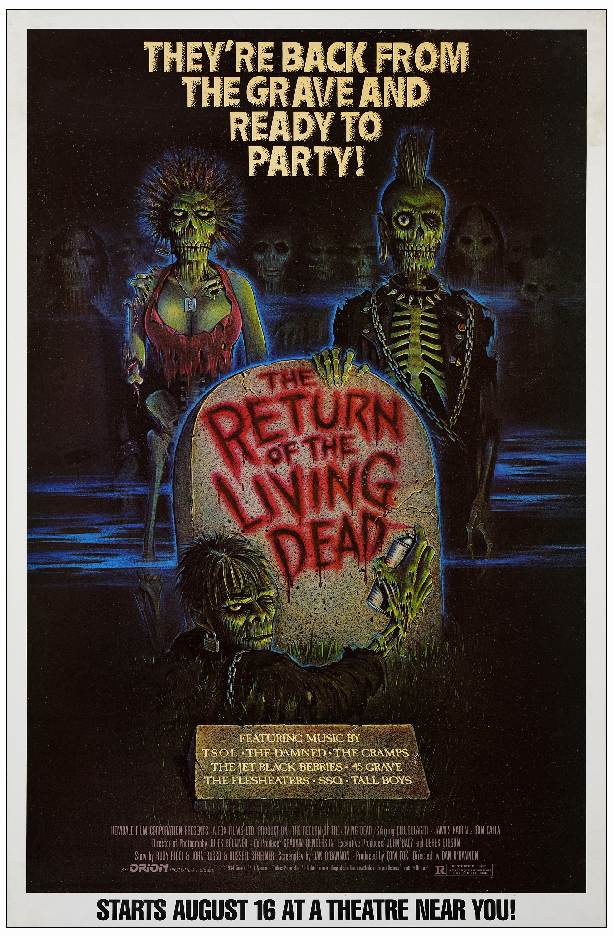 THE RETURN OF THE LIVING DEAD - Half Subway (29.5" x 45"); Very Fine Rolled