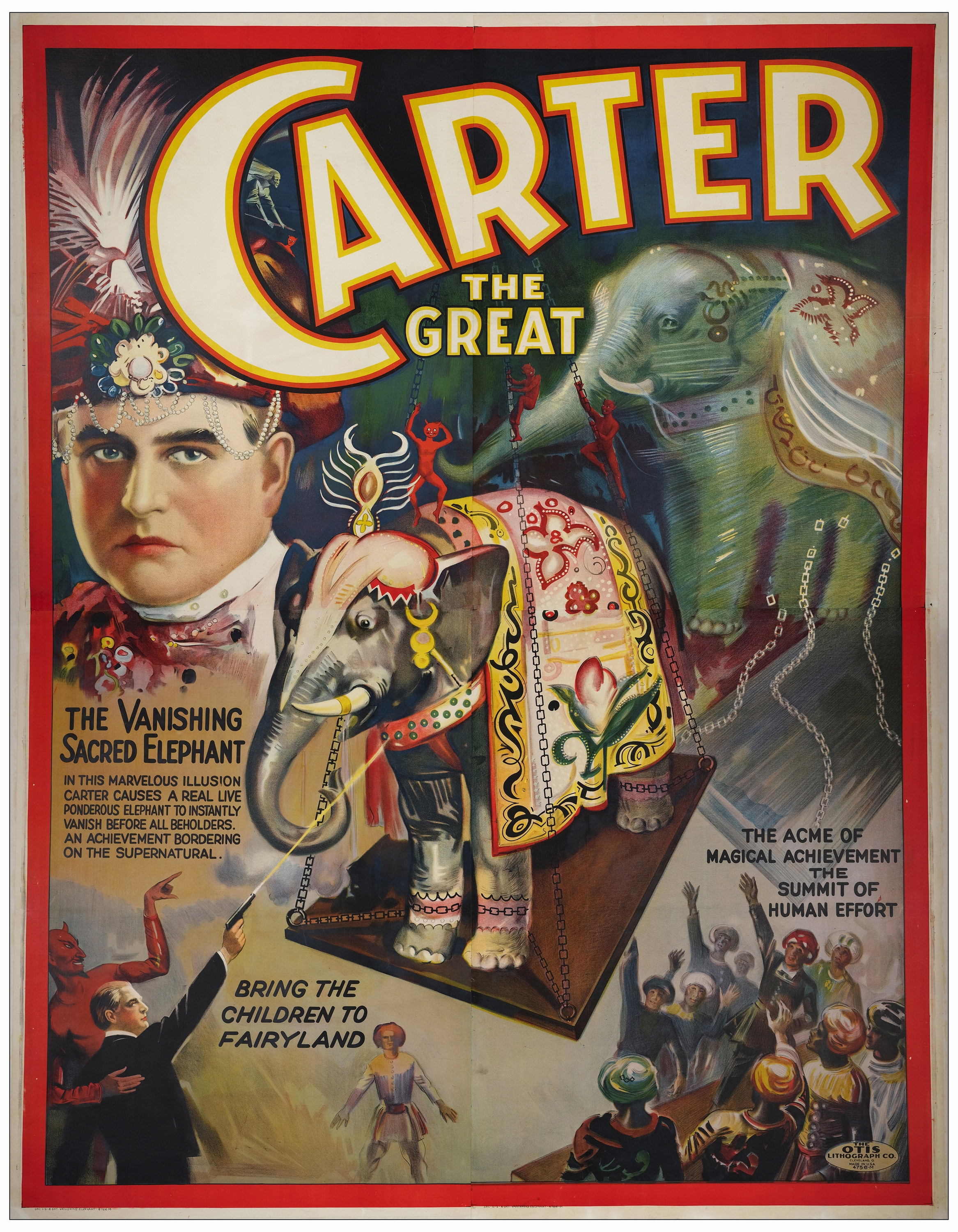 CARTER THE GREAT - Eight Sheet (80" x 104"); Very Fine- on Linen