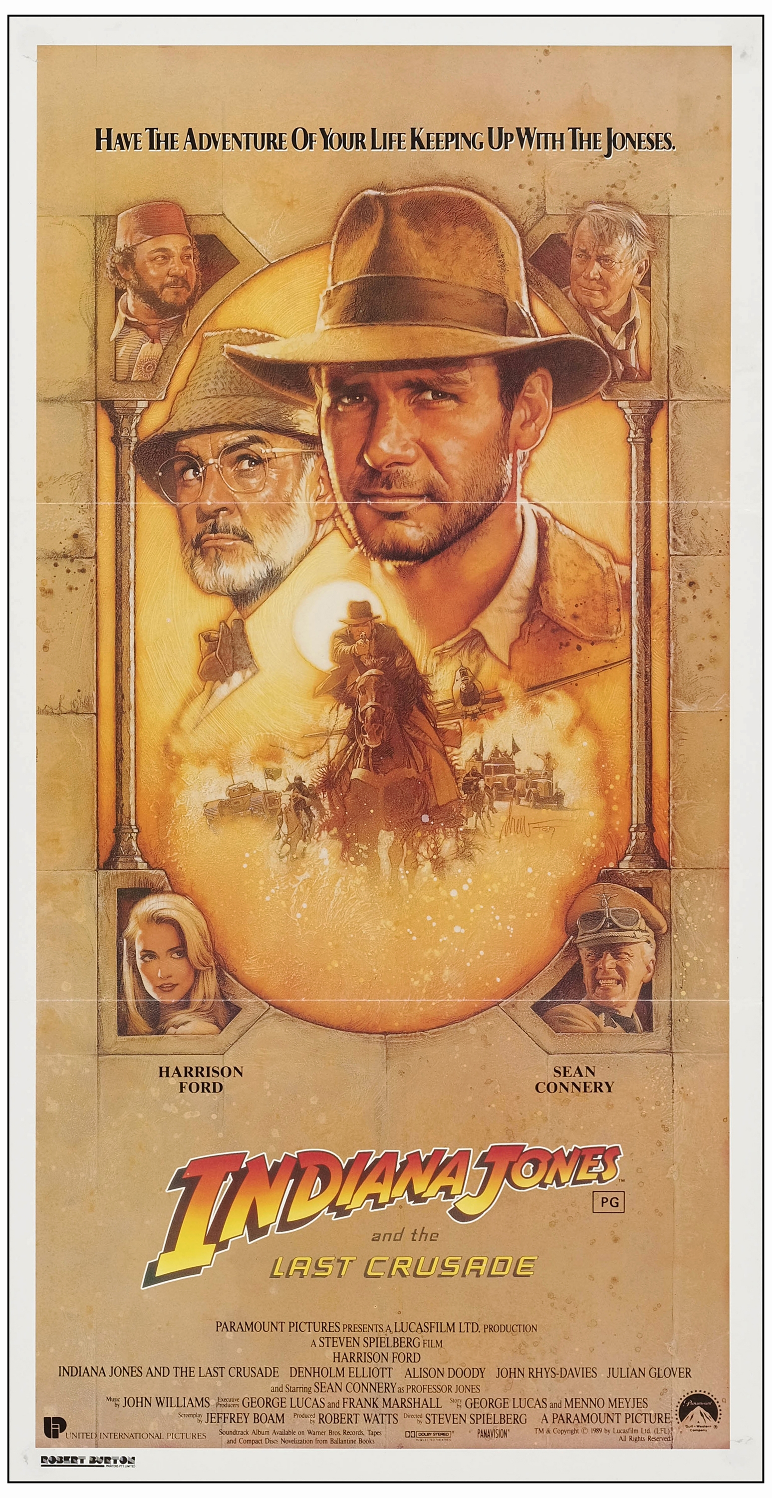 INDIANA JONES AND THE TEMPLE OF DOOM - Australian Daybills (3) (13.25" x 27" & 13.25" x 25.5"); Near - Bild 4 aus 4