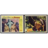 ABBOTT AND COSTELLO MEET THE MUMMY - (2) Lobby Cards (11" x 14"); Very Fine-