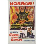 NIGHT OF THE DEMON - One Sheet (27" x 41" ); Fine+ on Linen