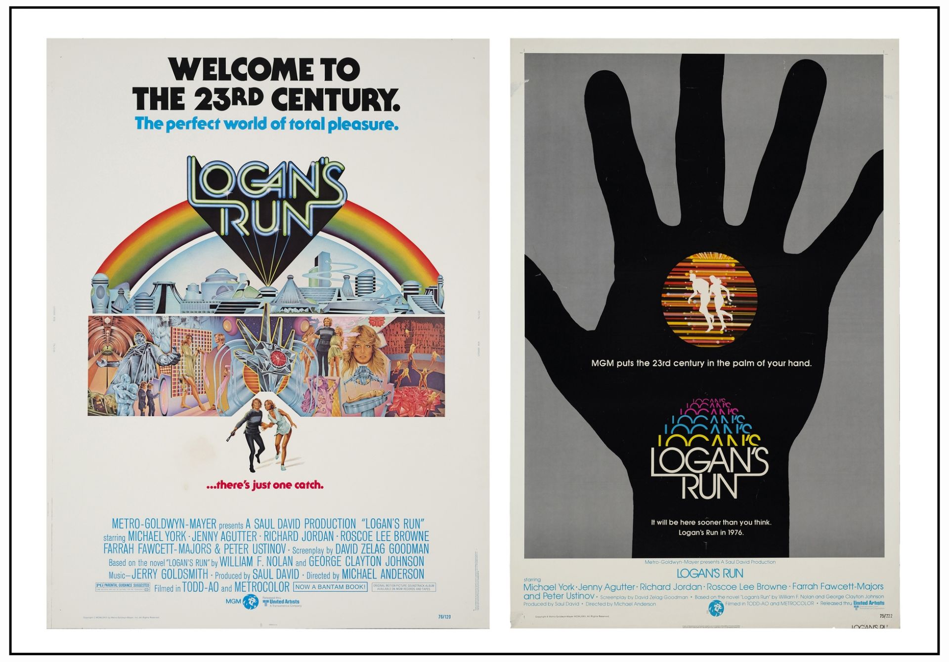 LOGAN'S RUN - One Sheet & 30" x 40" (27" x 41" & 30" x 40"); Very Fine- Rolled