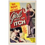 GIRL WITH AN ITCH - One Sheet (27" x 41"); Very Fine- on Linen