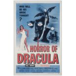 HORROR OF DRACULA - One Sheet (27" x 41" ); Blue Printing; Very Fine- on Linen