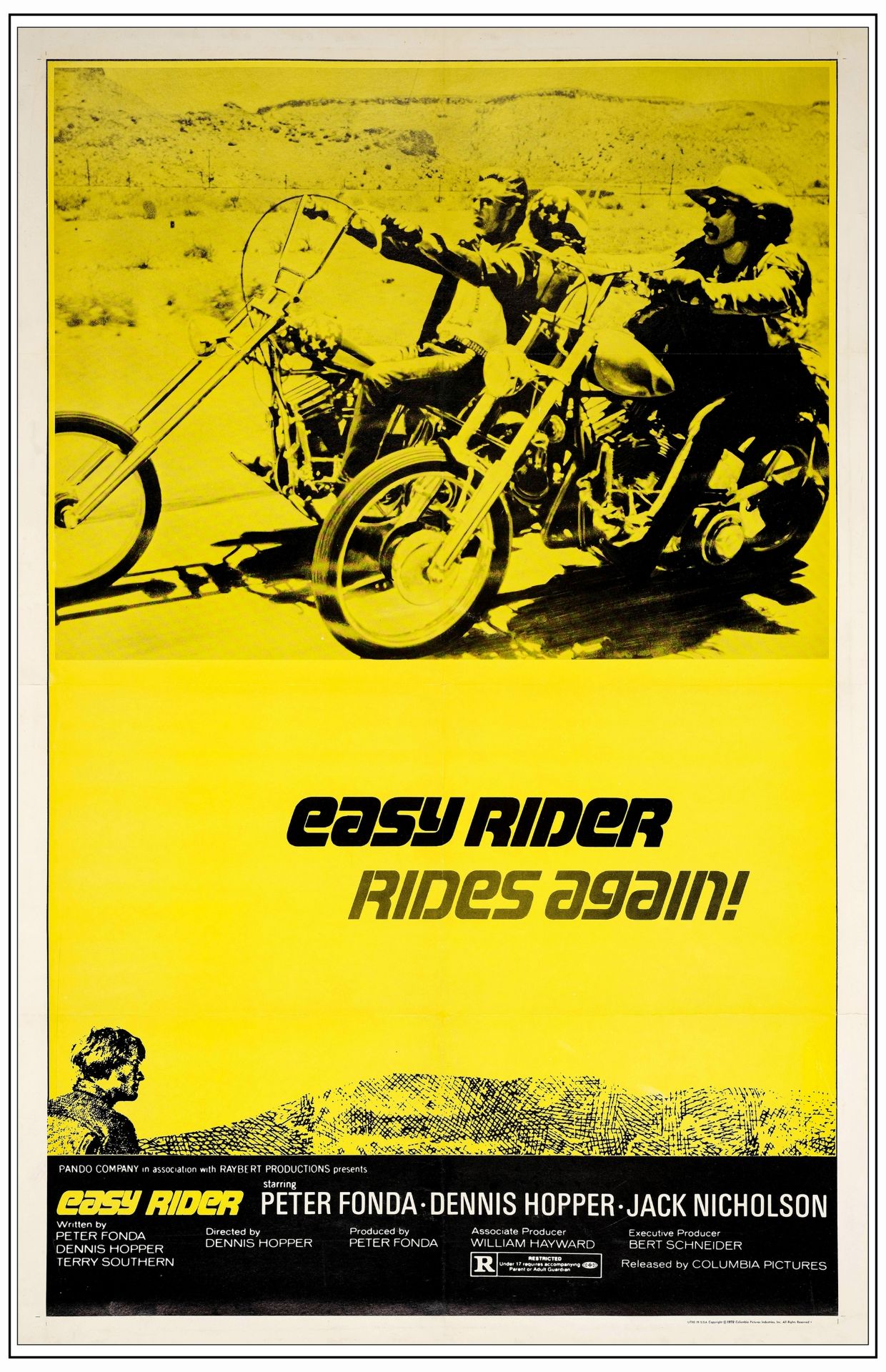 EASY RIDER - One Sheet (27" x 41"); Very Fine- on Linen