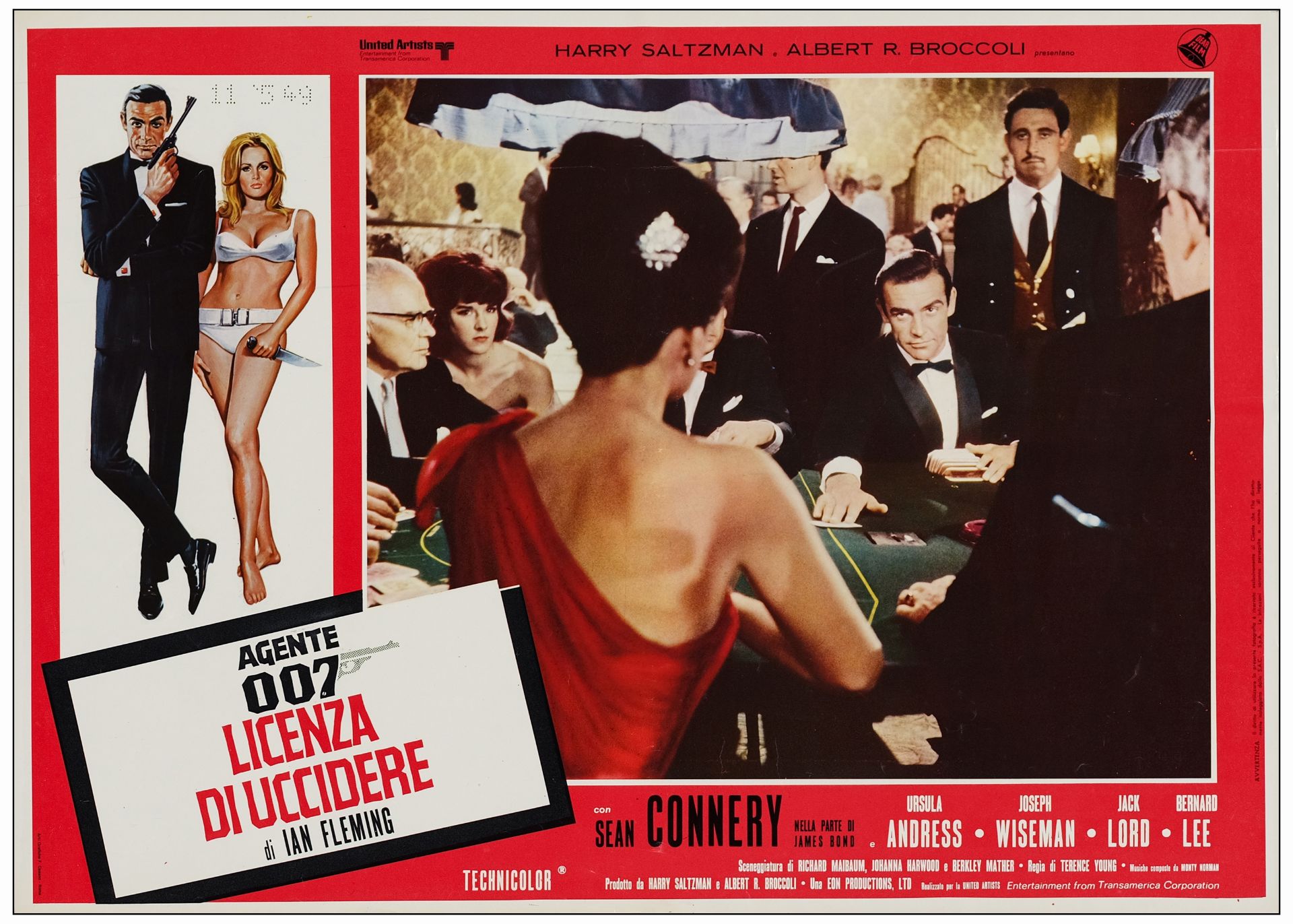JAMES BOND: DR. NO/FROM RUSSIA WITH LOVE - Italian Photobusta Sets (2) of (6) (18" x 26.25"); Fine+ - Image 12 of 19
