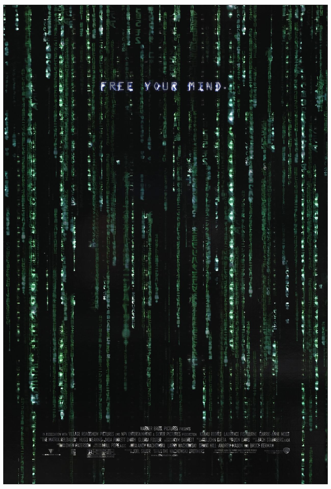 THE MATRIX RELOADED - One Sheet (27" x 40"); Holofoil; Mint Rolled