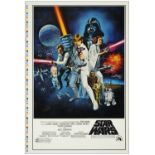 STAR WARS: A NEW HOPE - One Sheet (28.5" x 41"); Printers Proof Ratings Box Style C; Very Fine Rolle