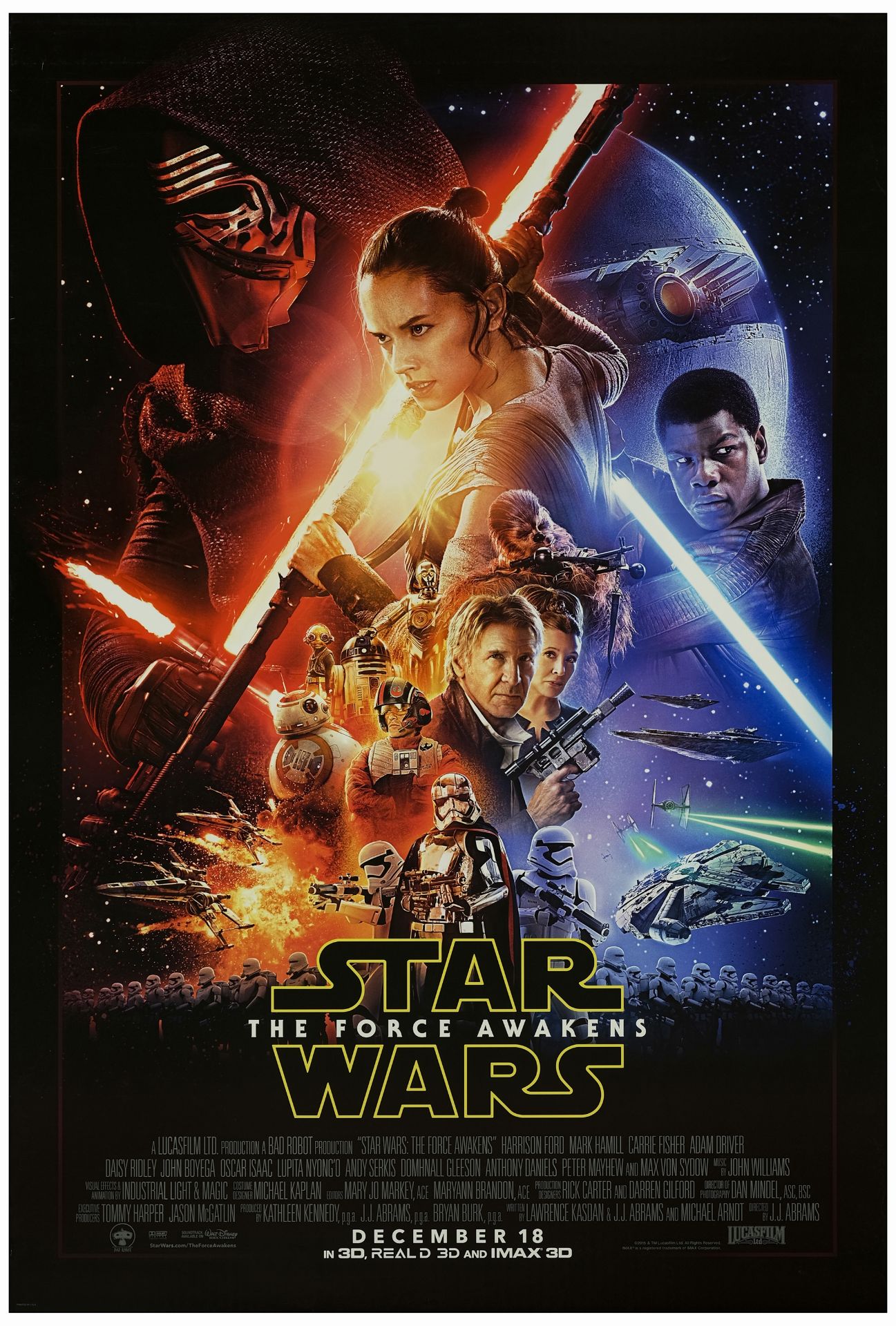 STAR WARS: SEQUEL TRILOGY - One Sheets (5) (27" x 40"); Very Fine+ Rolled - Bild 6 aus 6