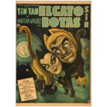 EL GATO SIN BOTAS - Mexican One Sheet (27.5" x 37" ); Fine- on Linen