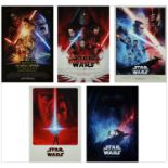 STAR WARS: SEQUEL TRILOGY - One Sheets (5) (27" x 40"); Very Fine+ Rolled