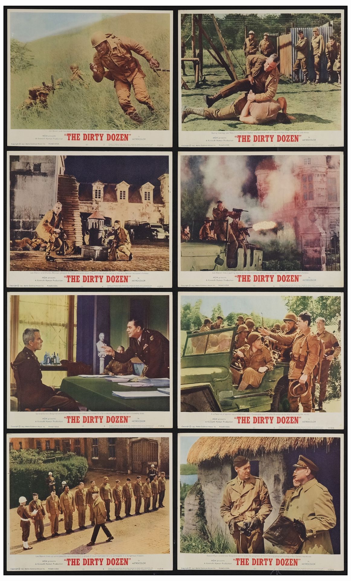 THE DIRTY DOZEN - Lobby Card Set of (8), Two Full Sets (11" x 14" ); Very Fine- - Bild 2 aus 3