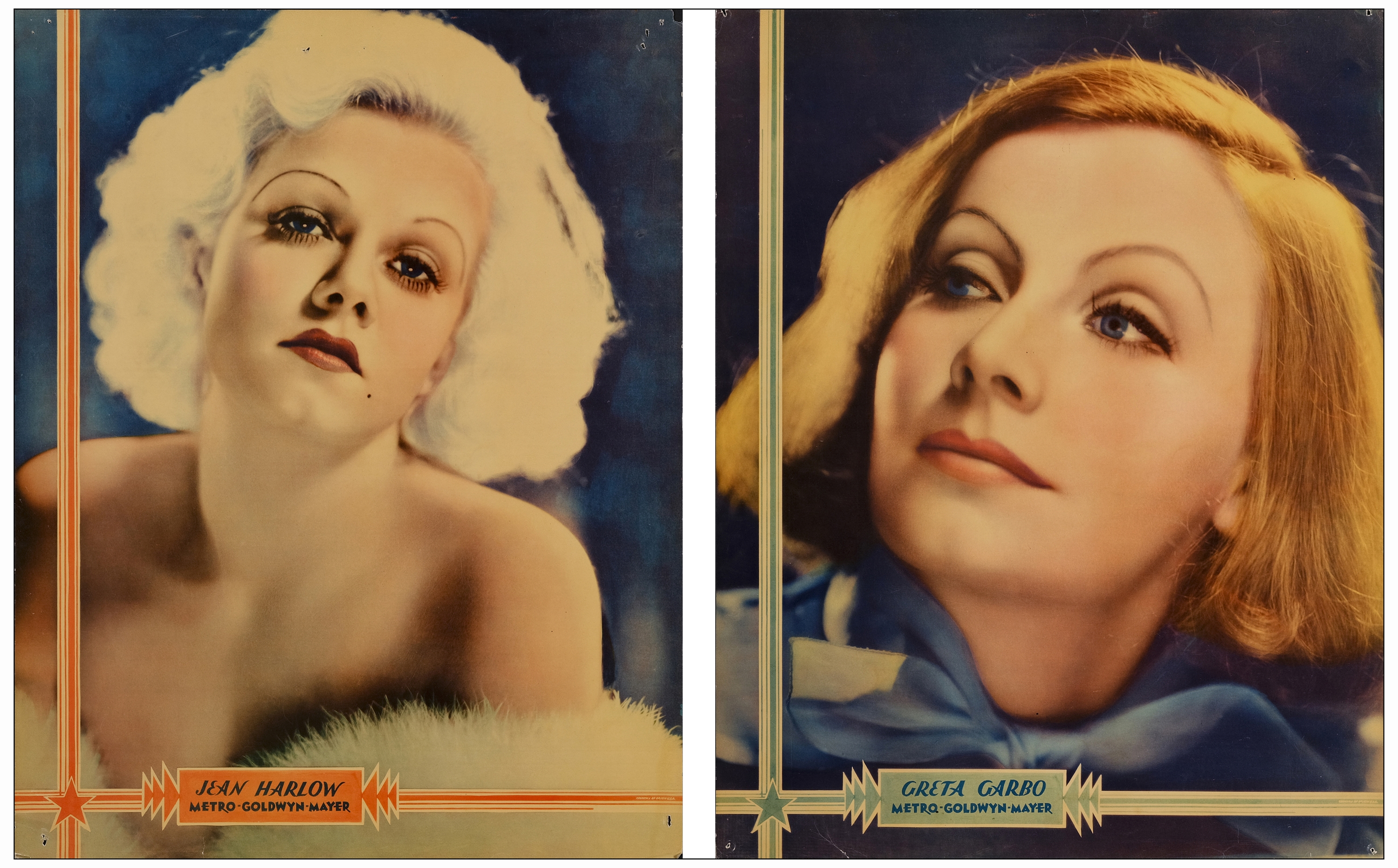 JEAN HARLOW - Personality Posters (2) (22" x 28"); Very Fine- Rolled