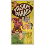 PIGSKIN PARADE - Three Sheet (41" x 81"); Fine- Folded