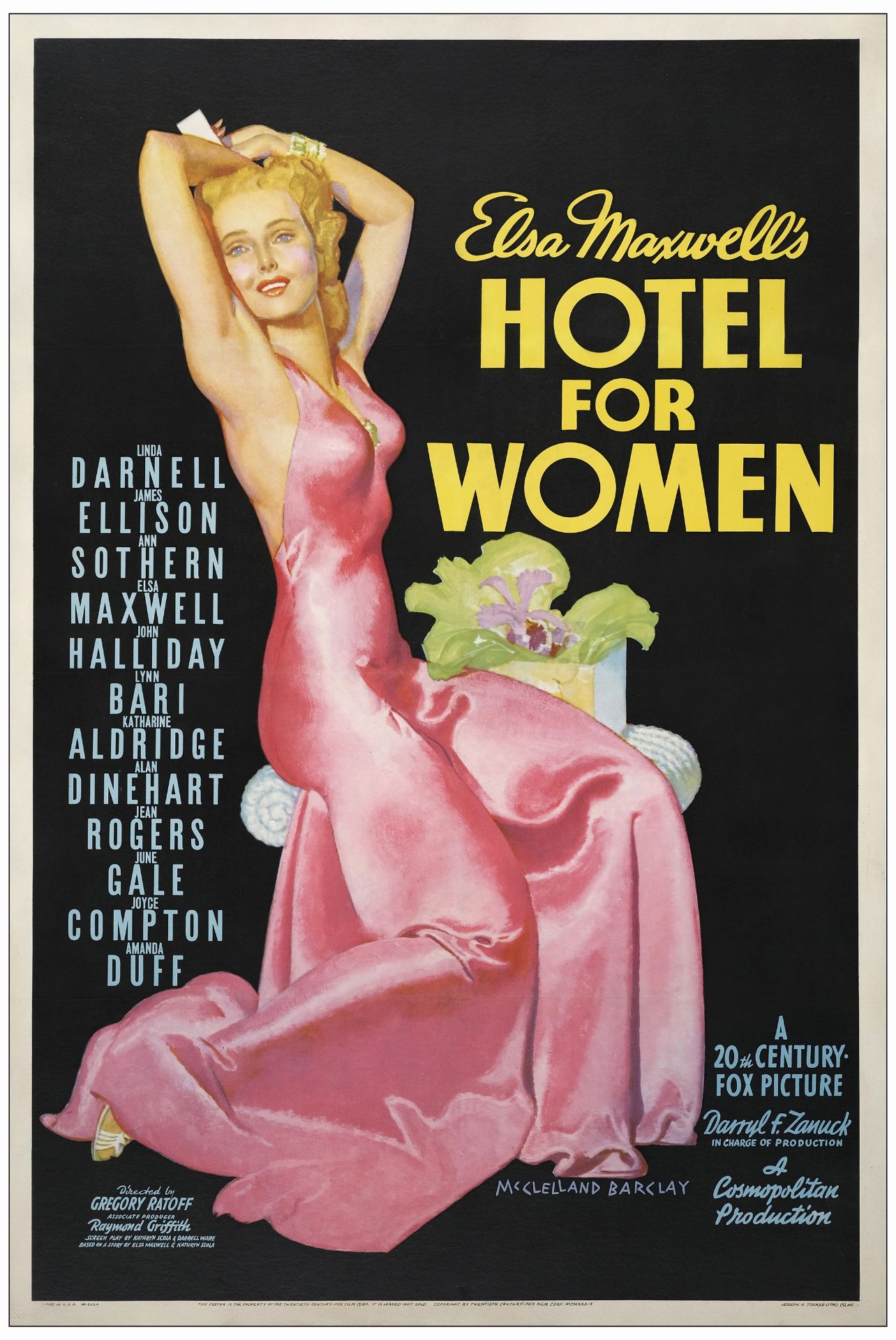 HOTEL FOR WOMEN - One Sheet (27" x 41"); Very Fine on Linen