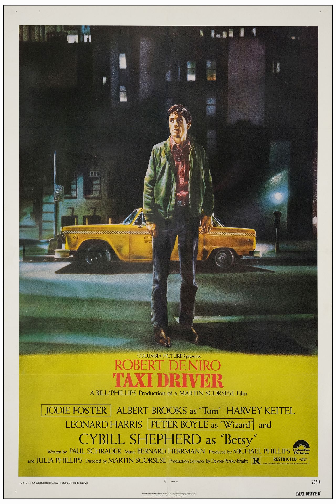 TAXI DRIVER - One Sheet (27" x 41"); Very Fine- on Linen